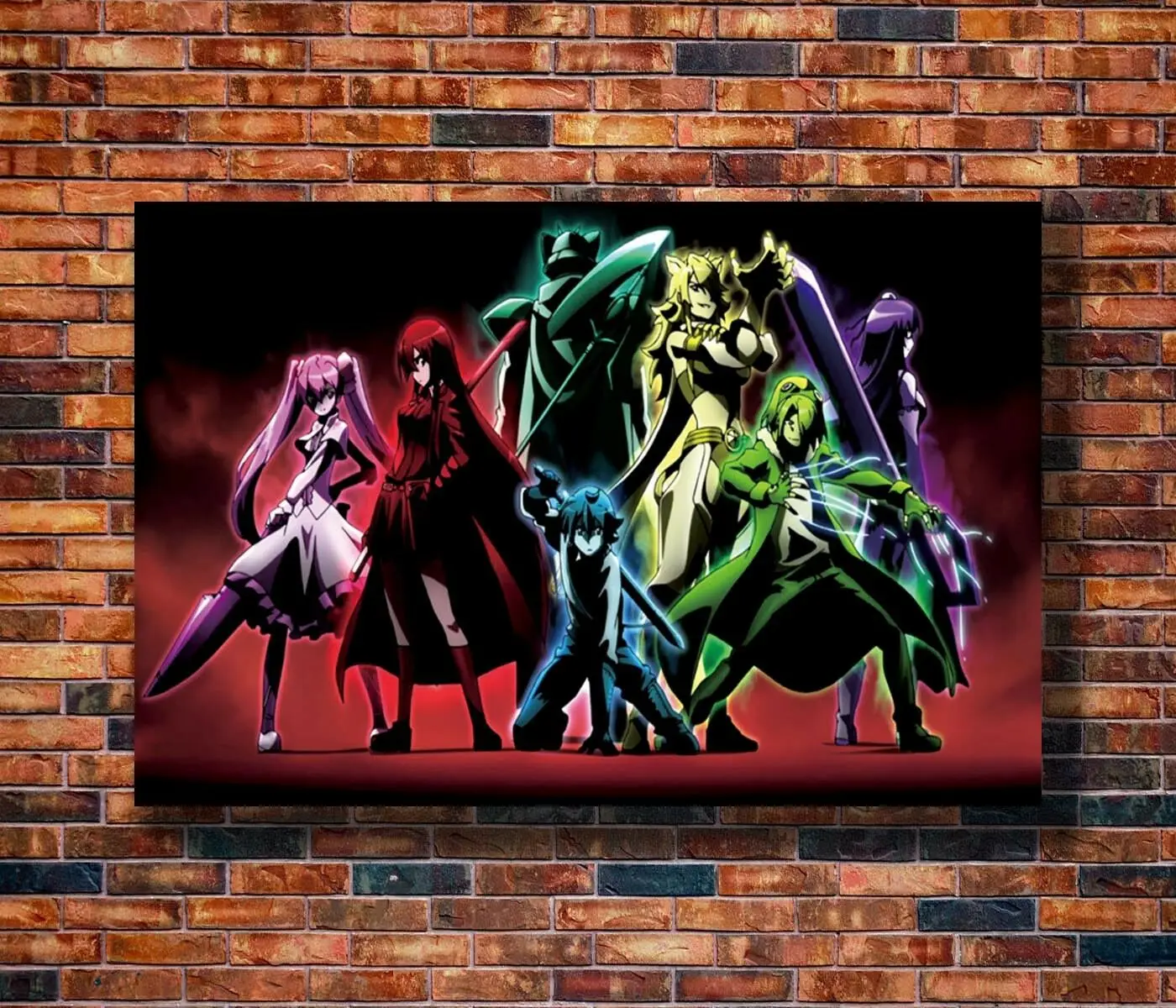 Q0378 Плакаты и принтами Новый анимэ Akame Ga Kill аниме-12x18 24x36 подарок Художественный