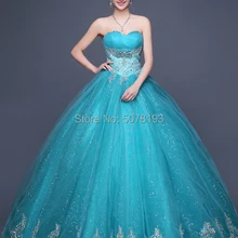 Голубое милое бальное платье без бретелек длиной до пола, фатиновое пышное платье/платье с аппликацией и бисером и бантом, на шнуровке