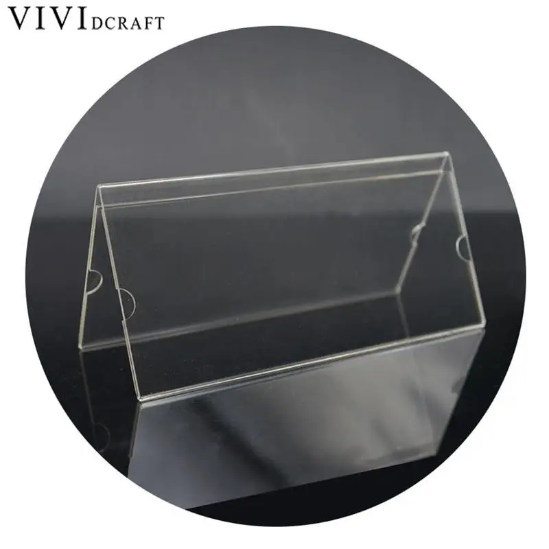 Us 6 69 31 Off Creative Business Card Holders Craft Transpa Triangle Double Sided V Shape Desk Display Meeting Name Dispaly In