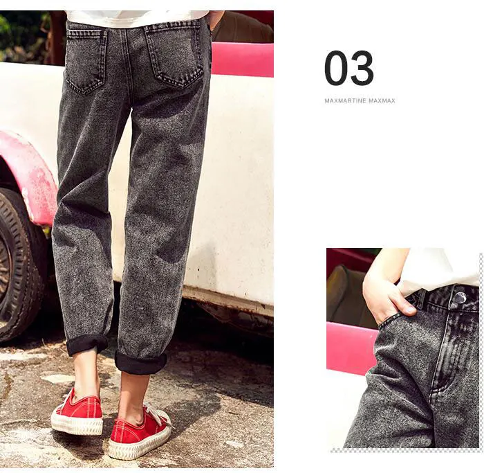 2019 Летняя мода вышитые джинсовые брюки Высокая талия женские джинсы
