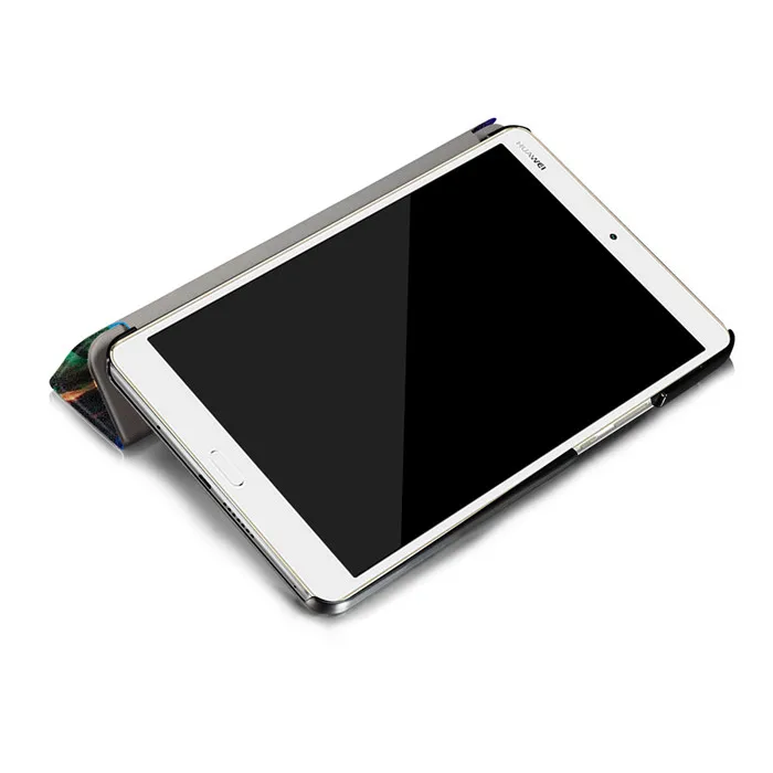 50 шт. искусственная кожа печати Стенд чехол для Huawei MediaPad M3 btv-w09 btv-dl09 8.4 дюймов Планшеты + Экран протектор подарок