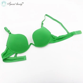 

Free shipping!!!Special beauty!!!Green A/B pass code top selling product in 2018 sexy U-shaped Super Push Up Lady intimates bra