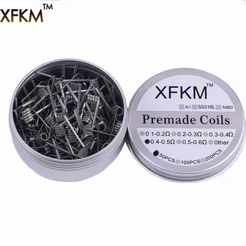 XFKM 50/100 pcs Fused Hive clapton premade wrap Alien Mix twisted Quad Tiger coil