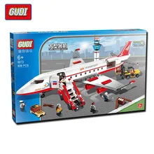 GUDI 856Pcs City Air Plane Large Passenger Aircraft Minifigure Building Block Model Bricks Kids Toys Gifts Compatible With Legoe