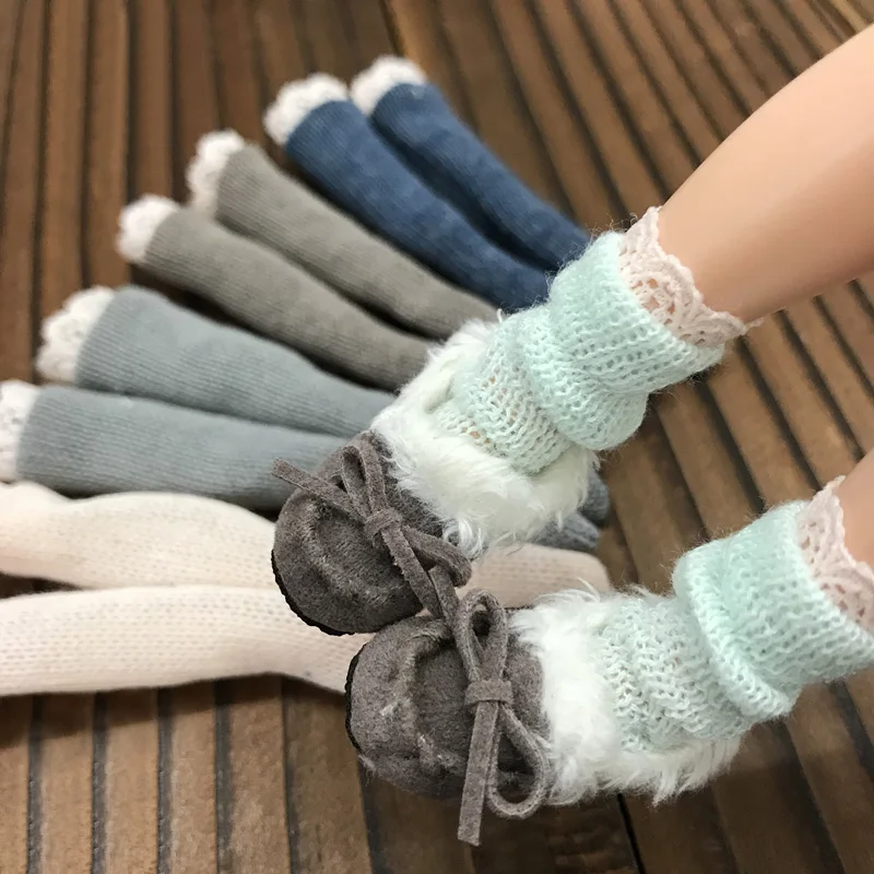 1 пара кукольных носков Blyth кружевные вязаные носки для Azone Momoko OB 1/6 кукольная одежда аксессуары игрушки