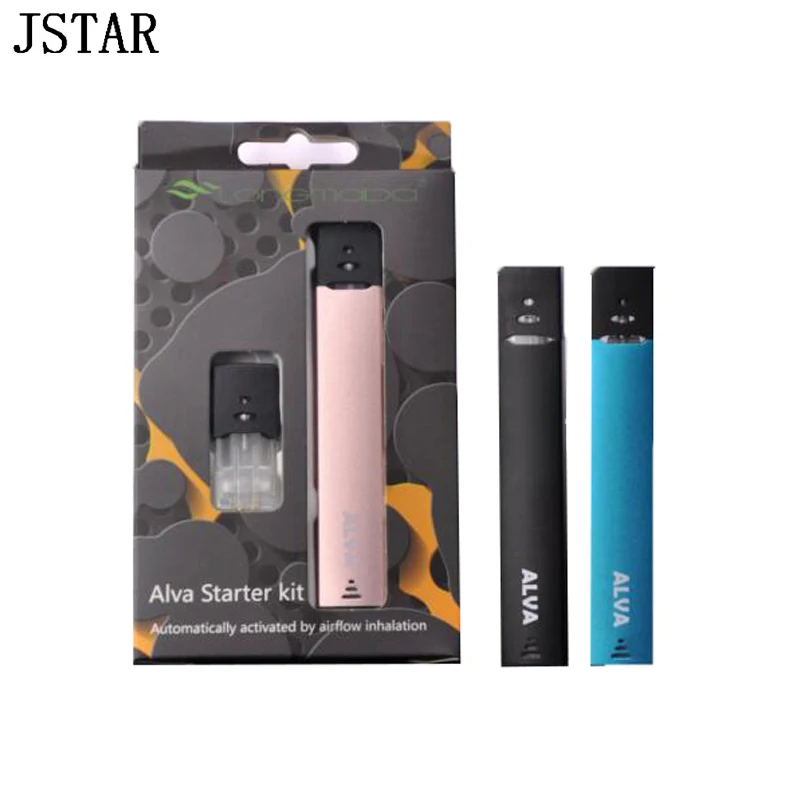 

Jstar mini Hookah ALVA vaporizer kit pocket-size cabinet snoop e cigs with 2pcs 1ml ceramic coil atomizer for jul dogg vape