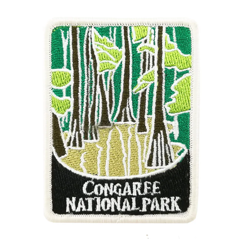 3&quot CONGAREE PATCH Travel Souvenirs NATIONAL PARK chest transfer Embroidered Iron On Badge for Clothing Clothes |