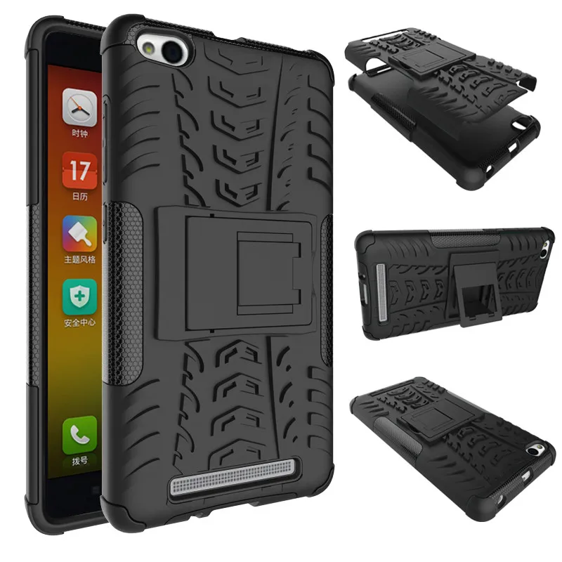 BYHeYang Xiaomi redmi 4 4 Pro case Redmi 4X Prime case cover TPU&PC Plastic Dual Armor Case with Stand For redmi 3S Prime 3 Pro 15