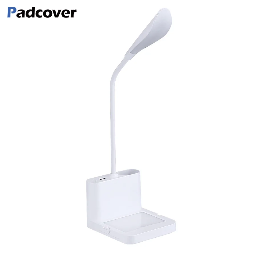 

PADCOVER multi-function touch USB pen holder LED desk lamp reading learning fan desk lamp student desktop office bedroom