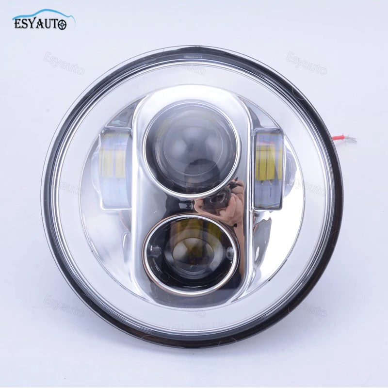 

5.75 inch Headlight White Color Angel eye Hi/Lo Beam 5 3/4 inch Headlamp Round LED Light for Motorcycle
