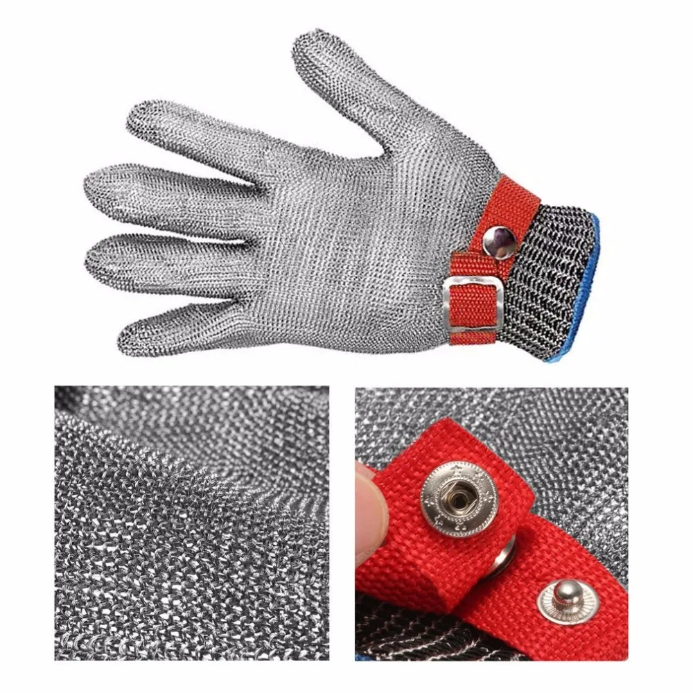 

Breathable Comfortable Safety Cut Proof Stab Resistant Stainless Steel Metal Mesh Gloves Anti-cutting Work Gloves