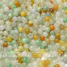 100 шт трехцветные бусины из натурального нефрита драгоценных камней 3-3,5 мм