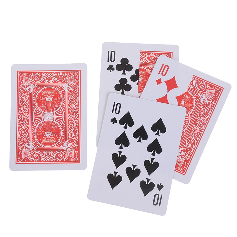 

1set(4pcs card) Transformer Magic Tricks 10 Change A Magic Sets Close Up Street Card Props 10 To A Card Magic Props High Quality