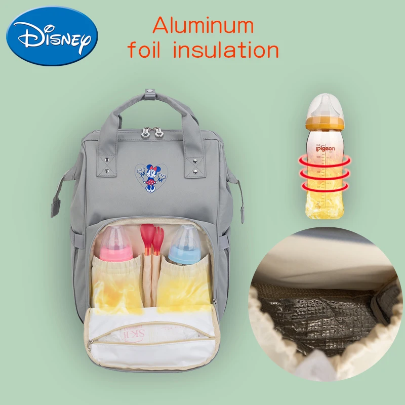 

Disney casual Mummy bag, multi-function bottle insulation maternity bag, large capacity outdoor travel diaper bag backpack