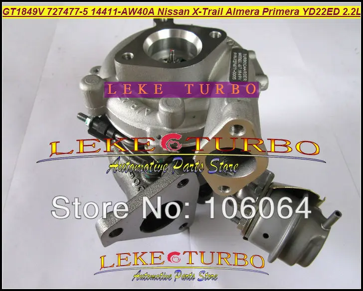 Фото Турбо GT1849V 727477-5006S 727477-5007S 727477 масляный охлажденный Турбокомпрессор для NISSAN X-Trail T30 Almera Primera 03- YD22ED YD1 2.2L №3