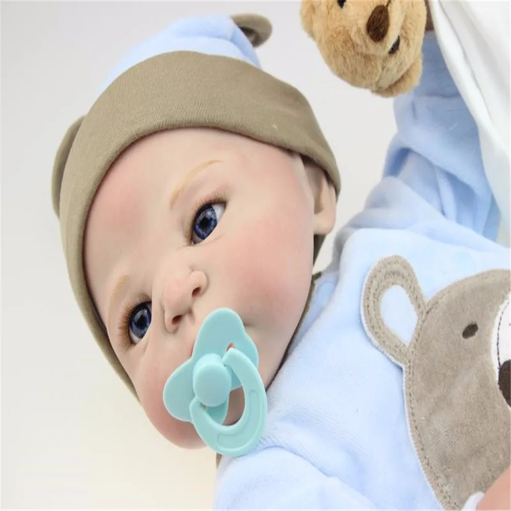 22 inch 55cm  baby reborn Silicone dolls, lifelike doll reborn babies toys for girl princess gift brinquedos  Children's toys