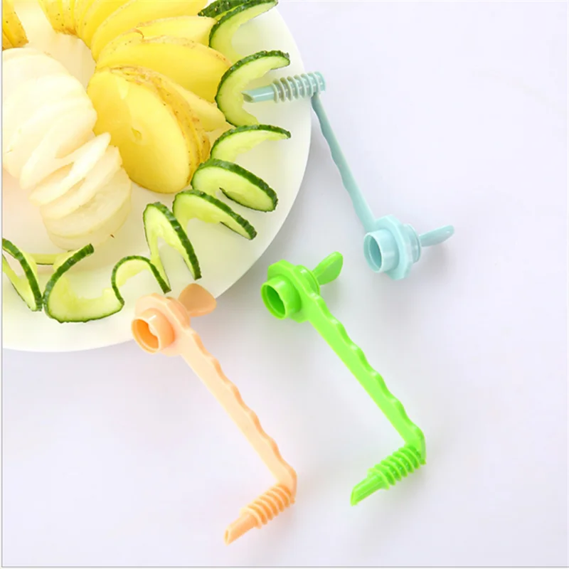 

BXLYY Kitchen Accessories 1pc Plastic Handmade Potato Cucumber Slicer DIY Home Decoration Accessories Vegetable Cutter Knife.7z