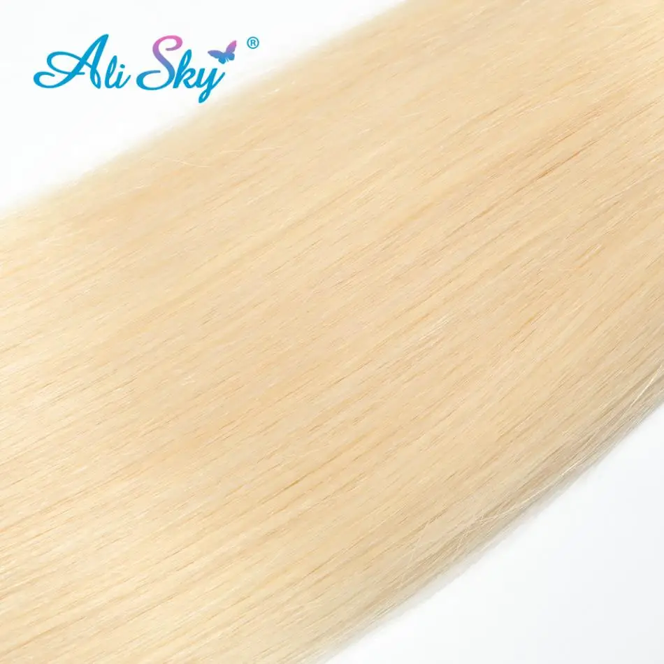 Ali Sky Hair 613 Blonde пучки бразильских локонов прямые человеческие волосы ткет 10-24 дюймов блондинка волосы remy Расширения Бесплатная доставка