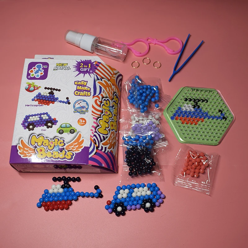Diy Perler водяные бусины игрушка для детей лиса и кролик набор плавков головоломка