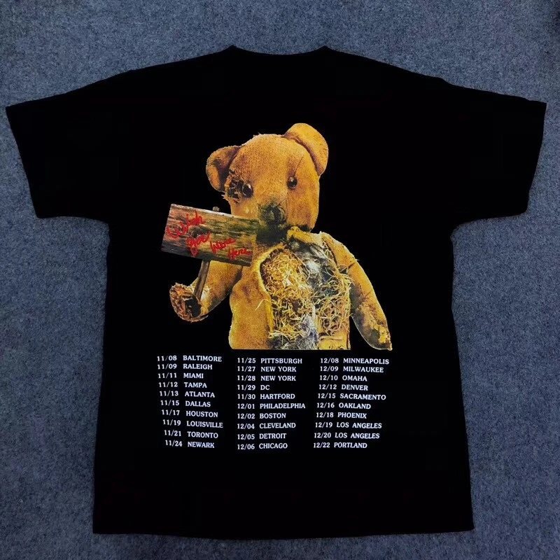 Travis Scott Teddy Bear Tee Black SS 19 2019 Tシャツ・カットソー 