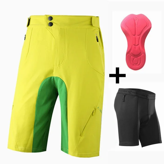 2 шт Горные Шорты горные Mtb шорты модные шорты с гелевой подкладкой