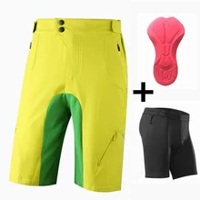 2 шт Горные Шорты горные Mtb шорты модные шорты с гелевой подкладкой
