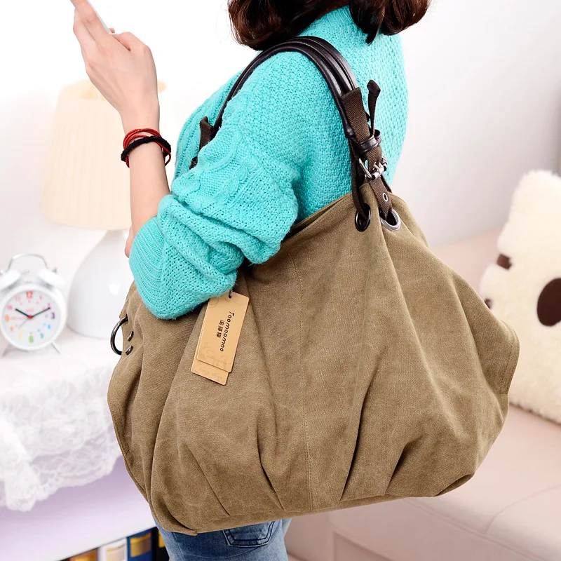  Women Canvas Messenger Bags Female Crossbody Bags Solid Shoulder Bag Fashion Casual Designer Female - 32605162079