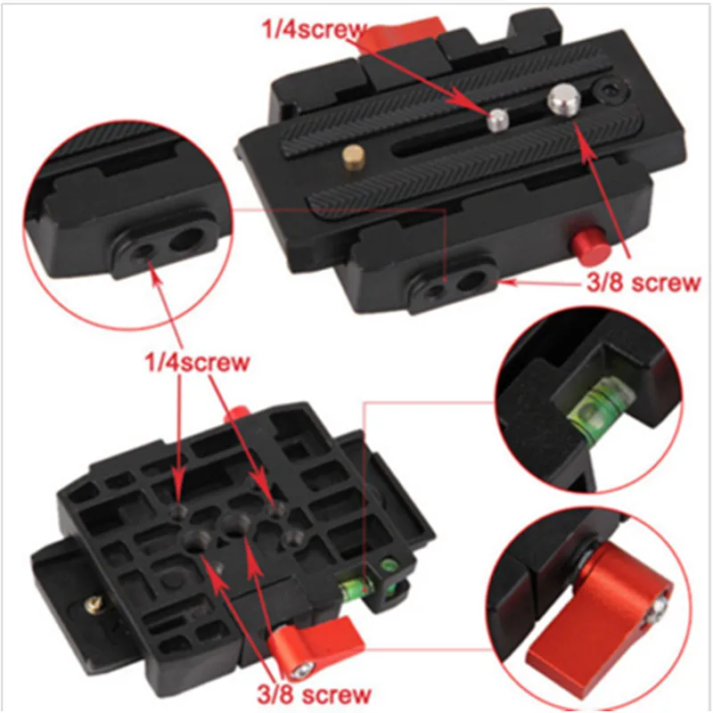 Jadkinsta алюминиевая камера штатив монопод P200 зажим QR адаптер + Quick Release Plate для Manfrotto