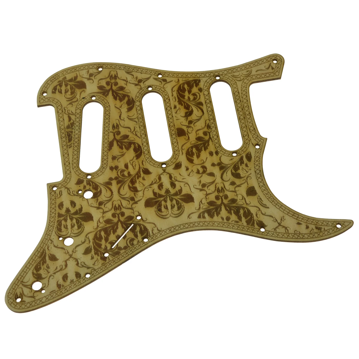 

Dopro 11 Hole Floral Style ST Strat SSS Maple Guitar Pickguard Wooden Scrach Plate Fits Fender Stratocaster