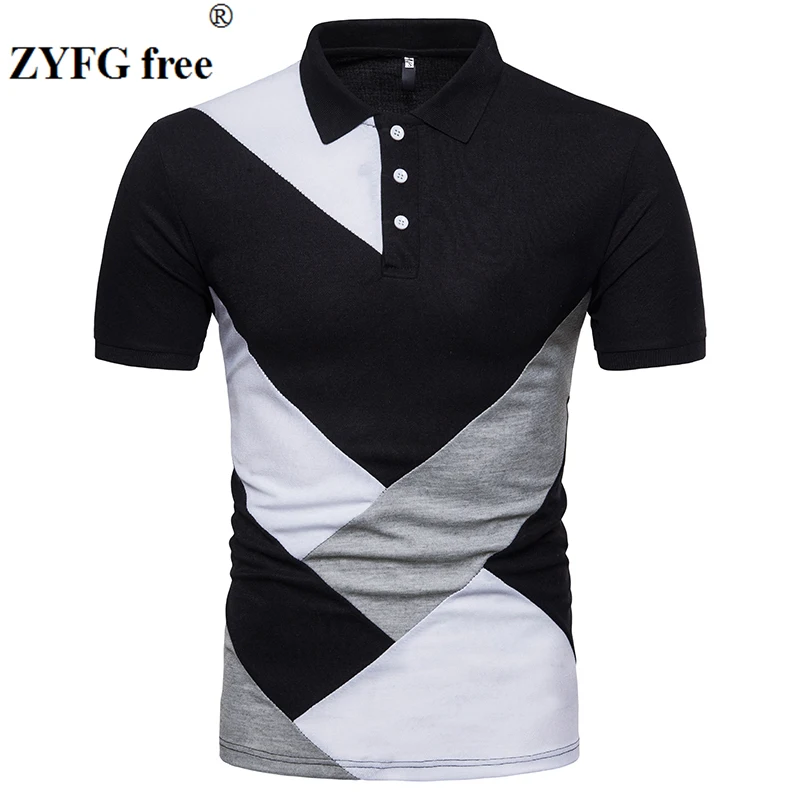 New Arrivals casual polo shirt men summer Urban fashion geometry