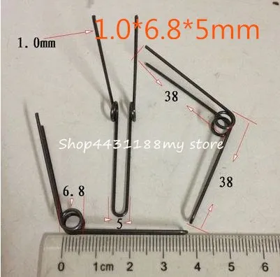 

3pcs/lot 1.0*6.8*5mm Steel Double twist spring Torsion spring Heteromorphic spring Rotating spring free shipping