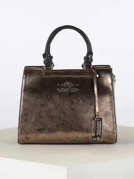 

Handbag satchel Metallic Effect