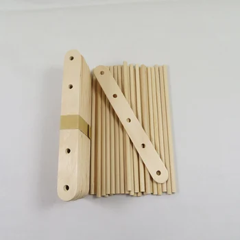 

DIY Crafts Creative Designs 50PCS Natural Wood Craft Sticks Popsicle Wood Craft Stick with Holes