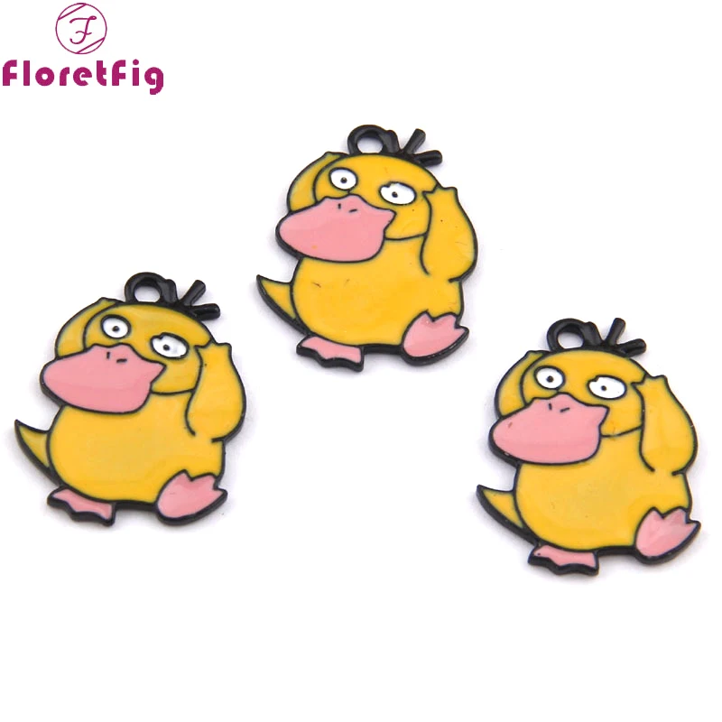 

Floretfig 100pcs/lot pokemon Psyduck charms wholesale DIY European charms for keys, bracelets OEM Christmas charms lot sell
