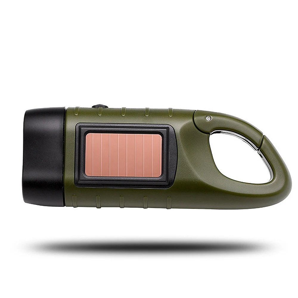 

Mini Emergency LED Solar Hand Crank Flashlight Rechargeable LED Light Lamp Charging Powerful Torch For Outdoor Camping