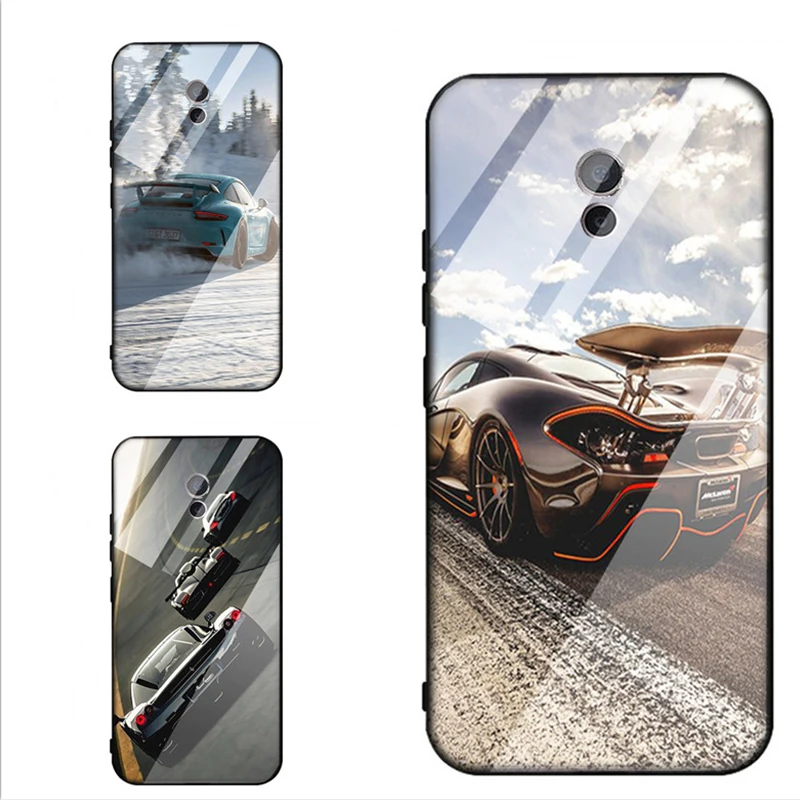 Luxury Glass black edge Phone Case For vivo y97 y93 y83 y85 y79 y75 iqoo v15 xplay6 Full car Cover Shell Caqa with celular logo |