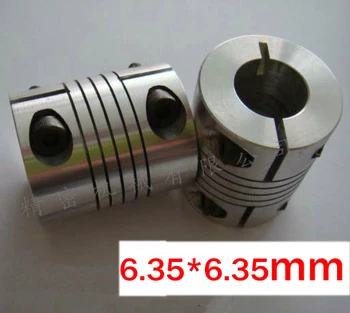 

10pcs/lot 6.35*6.35mm CNC Motor Jaw Shaft Coupling 6.35mm to 6.35mm Flexible Coupler, 25mm OD 30mm length 25x30mm (D25 L30)