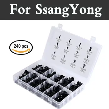 

Auto Styling Clips Assortment 240pcs Rivets Replacement Kit Rivets For Ssangyong Actyon Korando Kyron Musso Nomad Rexton Tivoli