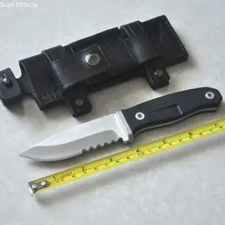 UTILITY Fruit knife kitchen Fixed Blade Knives Hunting Camping Knife Steel Leather sheath G10 Handle Survival  gIFT 6