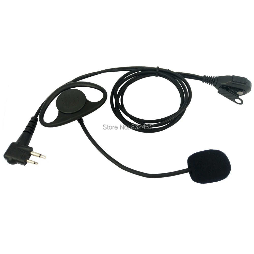 2 Pin D-Shape Headset for Motorola HYT Walkie Talkie 5