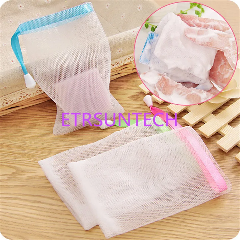 

1000pcs/lot Fast shipping 9.5*15cm Soap Blister Mesh Soap Net Foaming Easy Bubble Mesh Bag Bath & Shower color Random