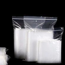 100 sztuk/paczka małe plastikowe torby na zamek błyskawiczny z możliwością wielokrotnego zamykania przezroczysta torba torba na żywność worek próżniowy do przechowywania jasne torby grubość 0.12mm