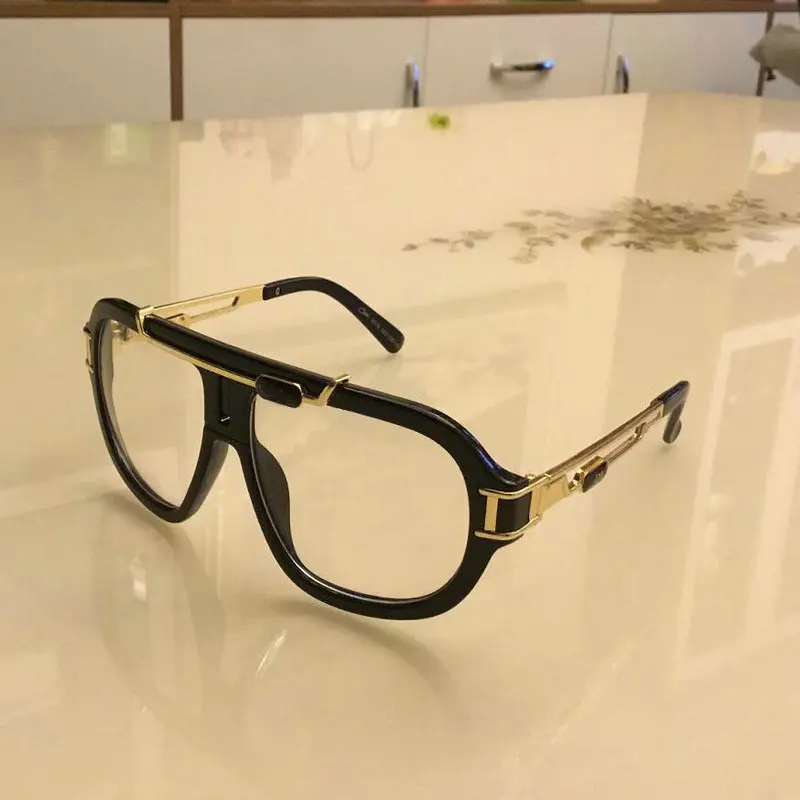 Капелус Европейская и американская мода золотые солнцезащитные очки, мужские и женские зеркальные лягушки, Женские повседневные очки 8018 - Цвет линз: Бежевый