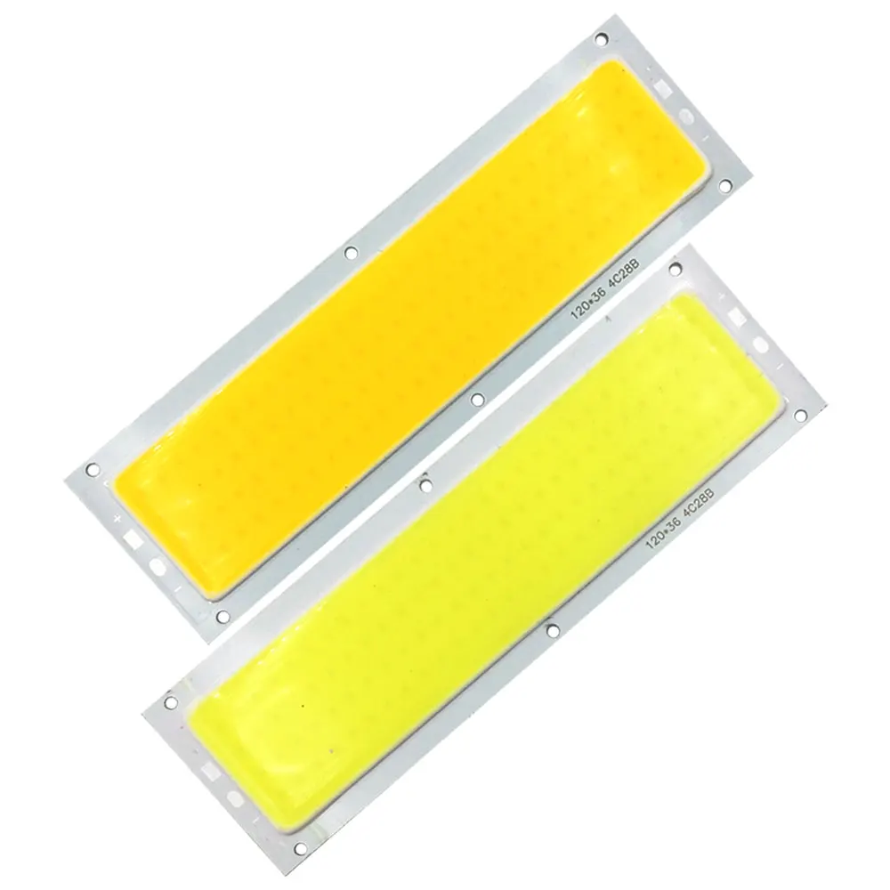 120*36 мм Прямоугольник плата COB лампы 10W 12V Светодиодный светильник источник 1000LM