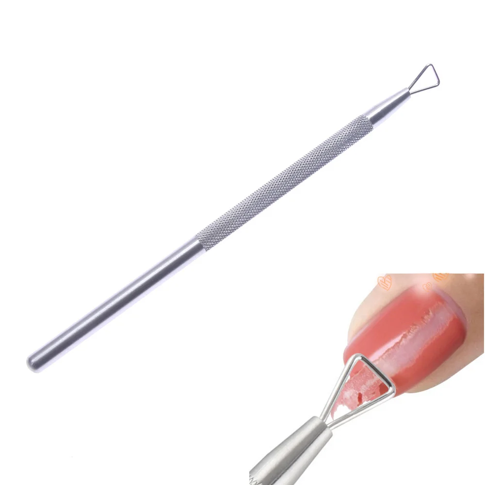 

New Hot UV Gel Polish Remover Culticle Pusher Stainless Steel Dead Skin Remover Manicure Nail Art Tool for Removing Gel Varnish