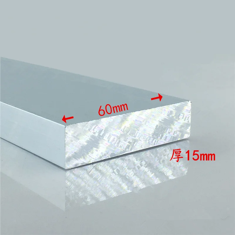 

Aluminium alloy plate 15mmx60mm article aluminum 6063-T5 oxidation width 60mm thickness 15mm length 100mm 1pcs