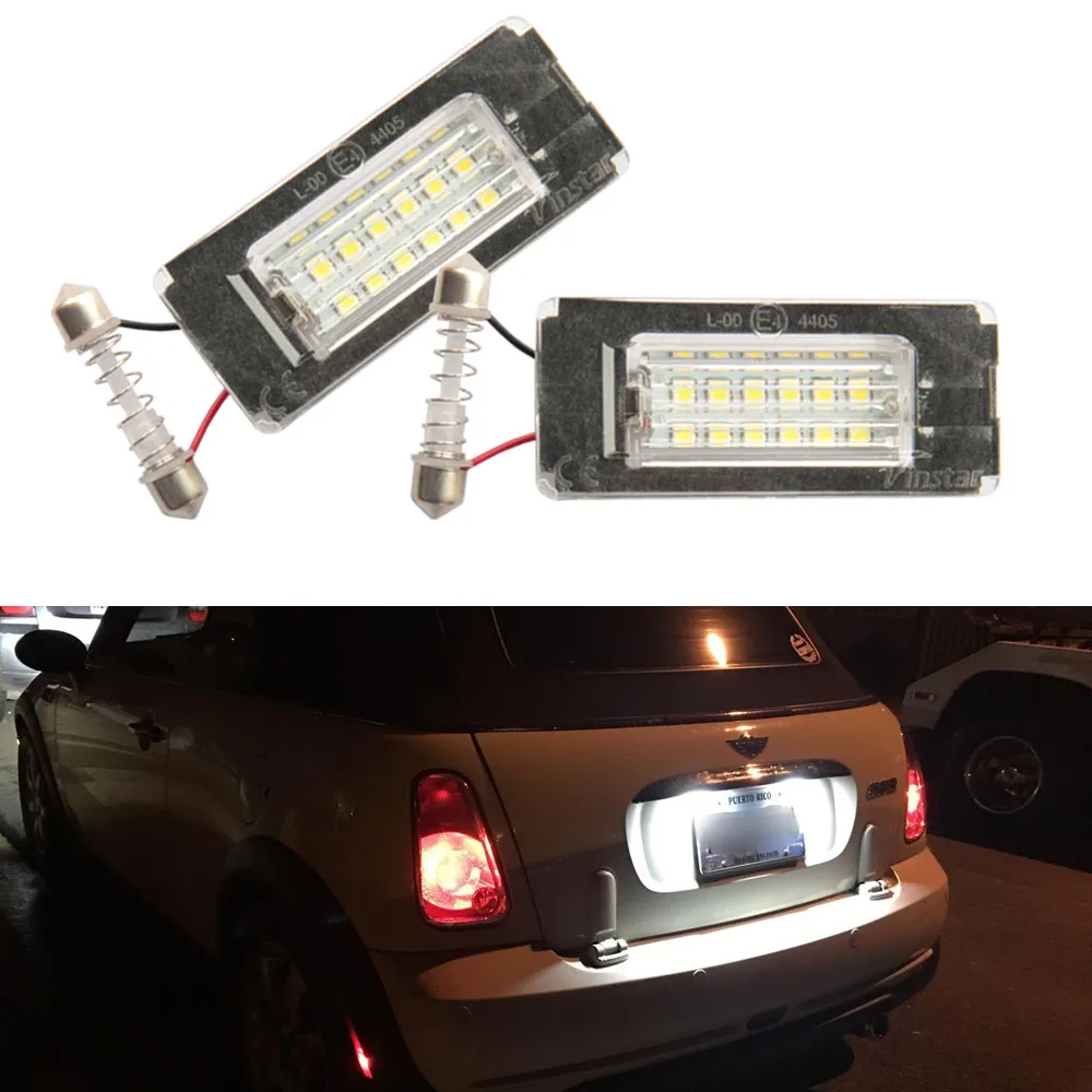 MINI 2 R56 R57 Cooper S D One 2 Ampoules LED Blanc Plaque immatriculation Canbus 