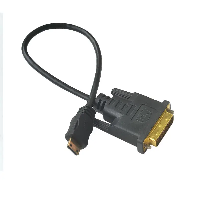 DANSPEED 30 см 11 8 &quotпозолоченный мини HDMI к DVI D 24 + 1 Pin цифровой кабель для HDTV планшета