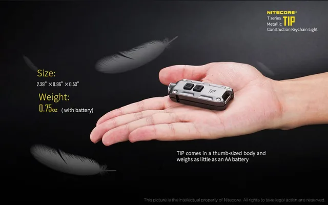 Nitecore TIP 2017 USB Oplaadbare LED met batterij sleutel knop Licht ... Nitecore TIP 2017 USB Oplaadbare LED met batterij sleutel knop Licht ...