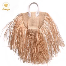 Oswego женская Соломенная Сумка летняя новая модная популярная сумка на плечо с кисточками пляжная дорожная стеганая сумка Лидер продаж